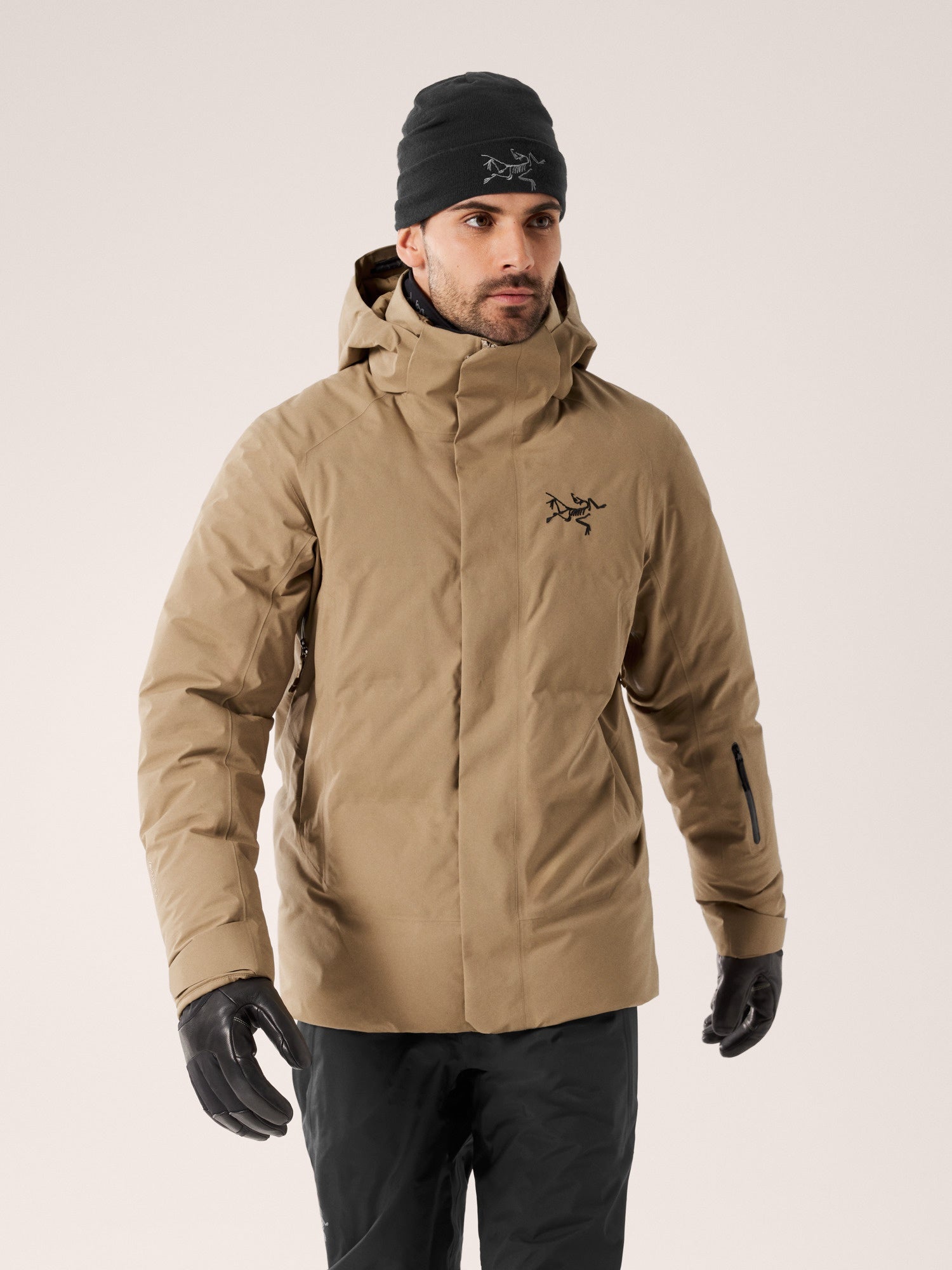 Arcteryx men's fissile insulated jacket ski and snowboard brown image 3