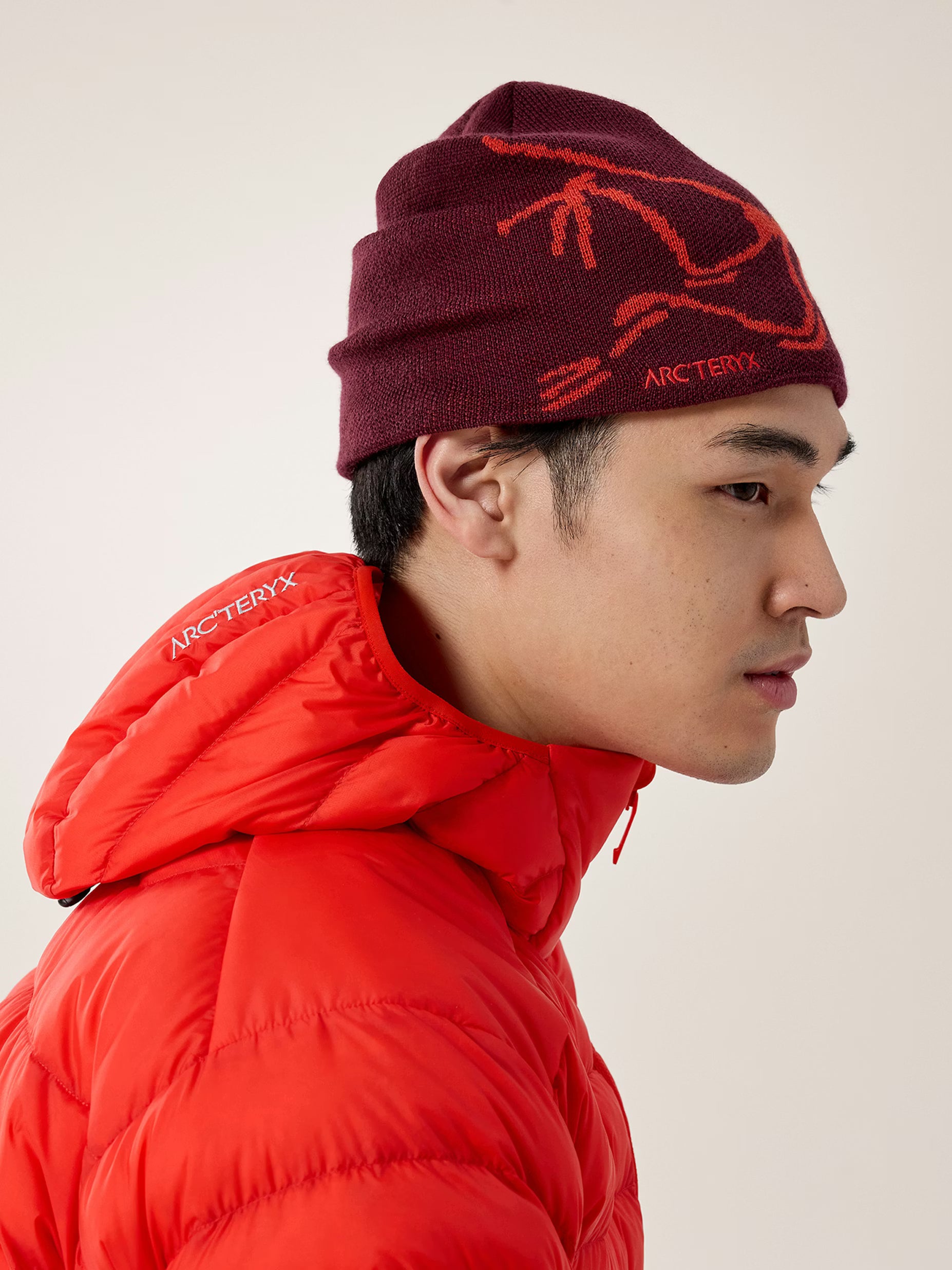 Bird Head Toque Dark Red