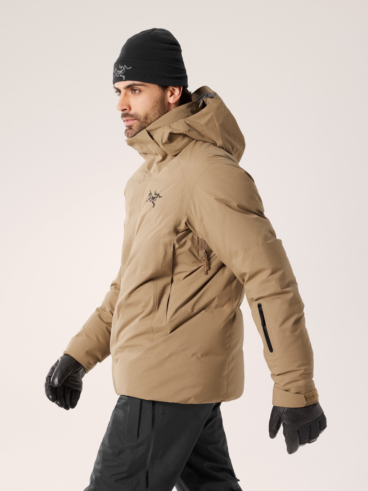 Arcteryx men's fissile insulated jacket ski and snowboard brown image 5